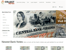 Tablet Screenshot of collectnotes.com